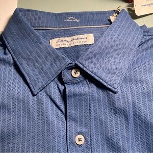 NWT Tommy Bahama Blue Men's long sleeve Shirt San lucio stretch island zone